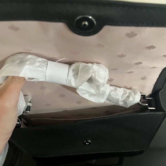 Kate Spade Cameron Colorblock Convertible Crossbody, Black/White/Tan - Picture 6 of 10